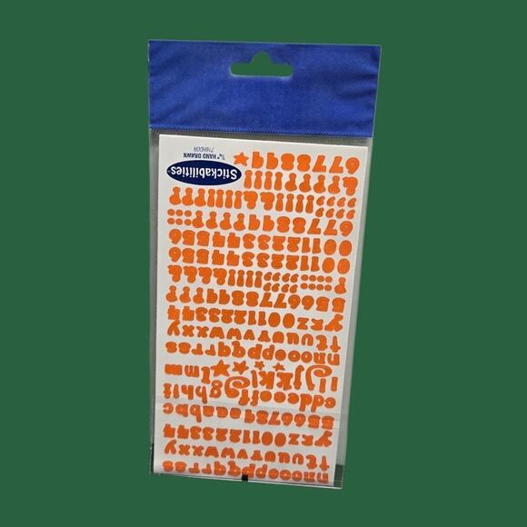 Halloween Stickers: Jolee's Lock And Key, Haunted House, Orange Alphabet Numbers - Picture 6 of 9